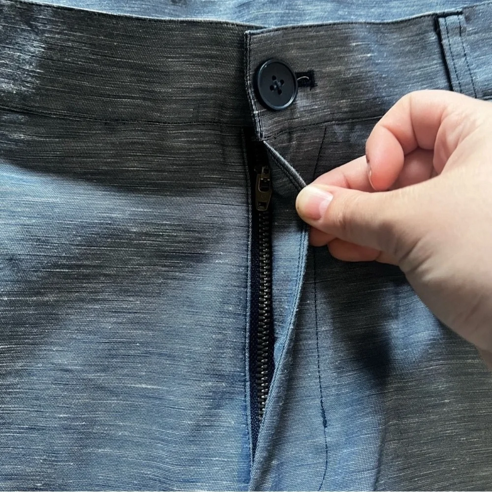 NWT LuluLinen Pleated Trouser Regular- Club Blue - Picture 9 of 11